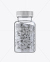 Clear Pill Bottle Mockup - Front View