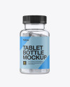 Clear Pill Bottle Mockup - Front View