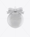 Glossy Christmas Ball Mockup - Front View