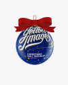 Glossy Christmas Ball Mockup - Front View