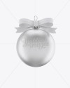 Matte Metallic Christmas Ball Mockup - Front View