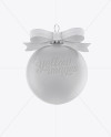 Matte Christmas Ball Mockup - Front View