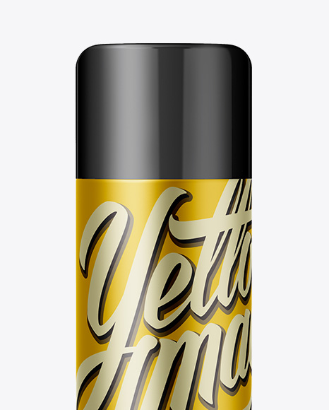 Aluminium Spray Can Mockup - Front View