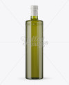 1L Green Glass Olive Oil Bottle Mockup