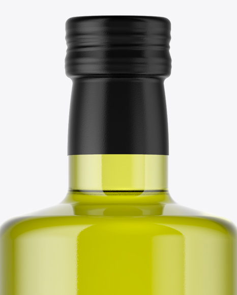 1L Clear Glass Olive Oil Bottle Mockup