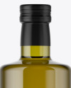 1L Antique Green Glass Bottle with Olive Oil Mockup