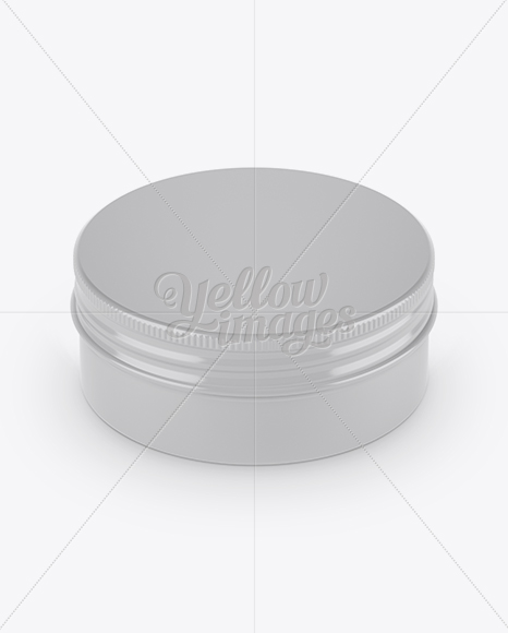 Glossy Round Tin Box Mockup - Front View (High-Angle Shot) Glossy Round Tin Box Mockup - Front View (High-Angle Shot)