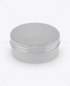 Glossy Round Tin Box Mockup - Front View (High-Angle Shot)