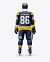 Men’s Full Ice Hockey Kit mockup (Back View)