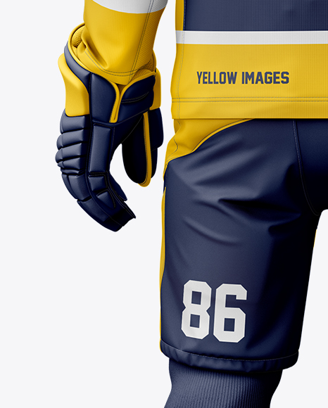 Men’s Full Ice Hockey Kit mockup (Back View)