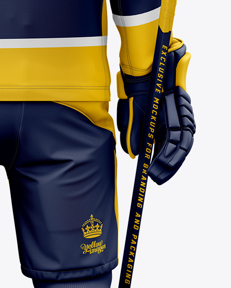 Men’s Full Ice Hockey Kit mockup (Back View)