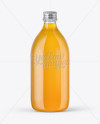 Glass Bottle with Soft Drink Mockup