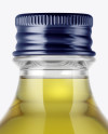 Clear Glass Olive Oil Bottle w/ Paper Label Mockup