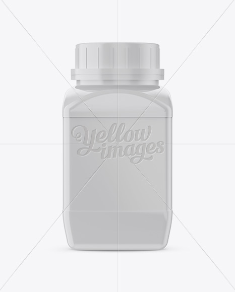 Plastic Jar Mockup - Front View