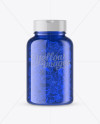 Blue Fish Oil Bottle Mockup - Front View