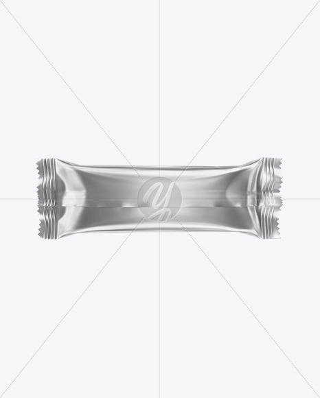 Metallic Snack Bar Mockup - Back View