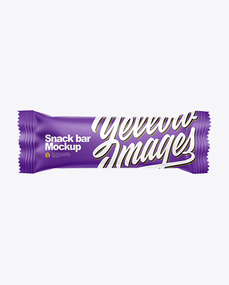 Matte Snack Bar Mockup - Front View - Matte+front+view