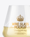 White Wine Glass Mockup