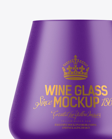 Matte Wine Glass Mockup