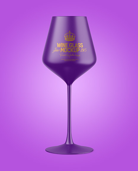 Matte Wine Glass Mockup