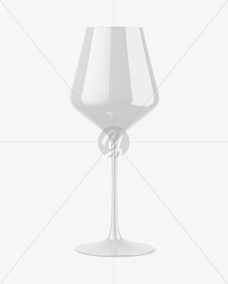 Glossy Wine Glass Mockup