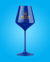 Glossy Wine Glass Mockup