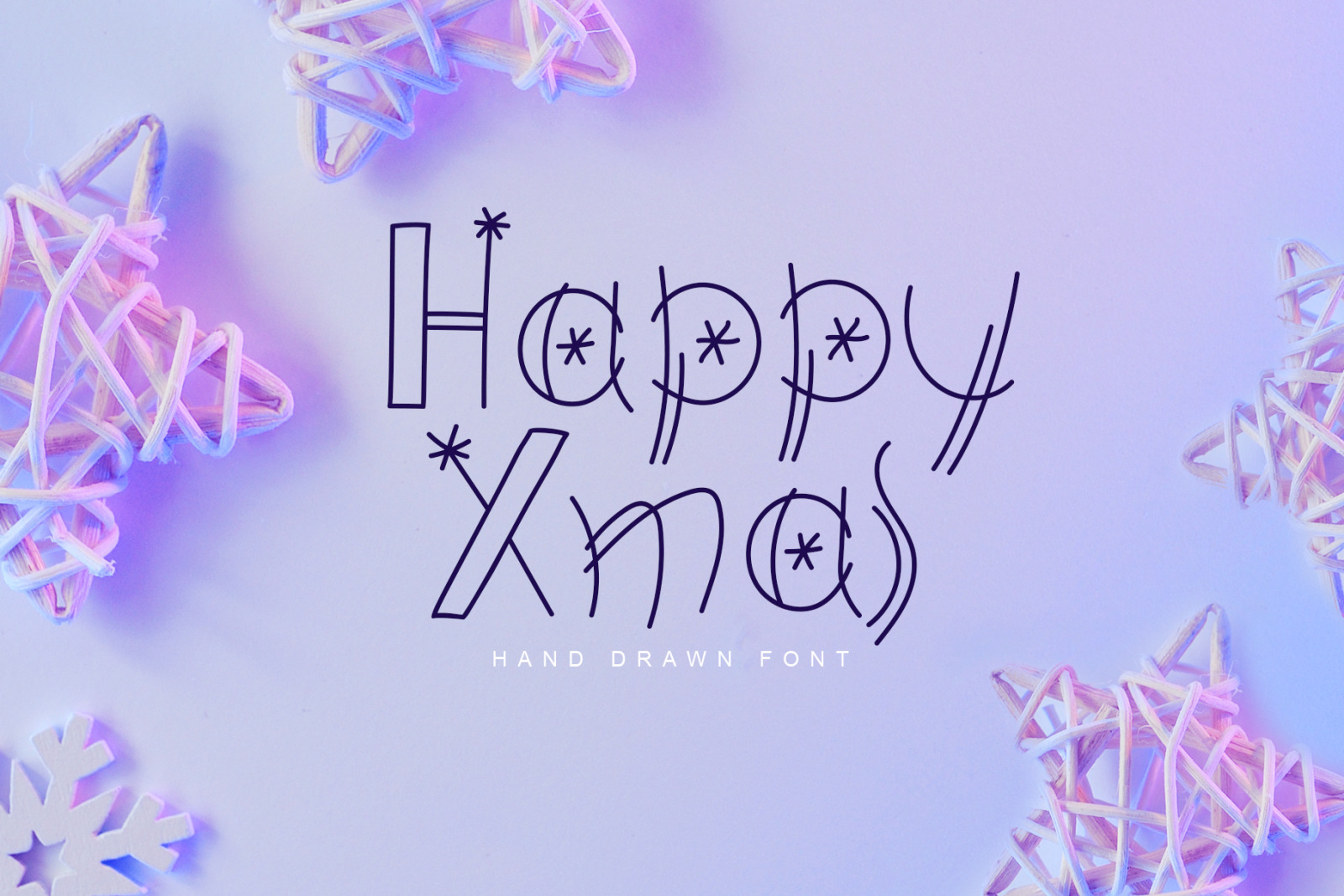 Happy Xmas Hand Drawn Font Happy Xmas Hand Drawn Font