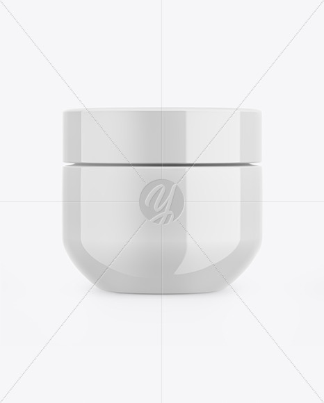 Glossy Cosmetic Jar Mockup