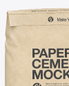 Kraft Cement Bag Mockup