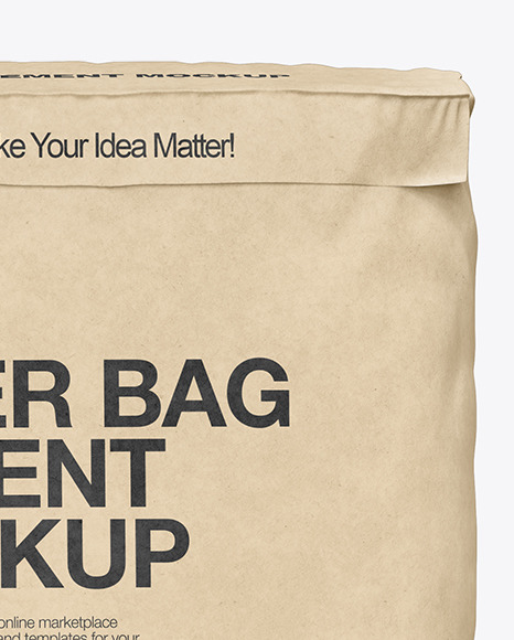 Kraft Cement Bag Mockup