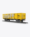 Railroad Gondola Car Mockup