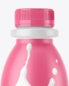 Dairy Bottle with Matte Shrink Sleeve Mockup