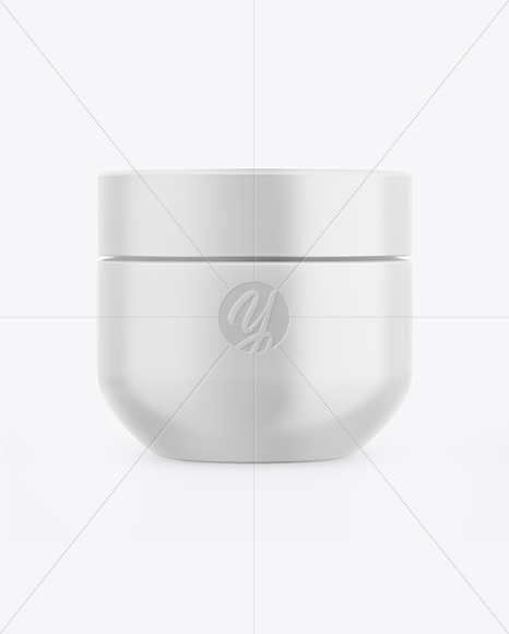 Matte Cosmetic Jar Mockup