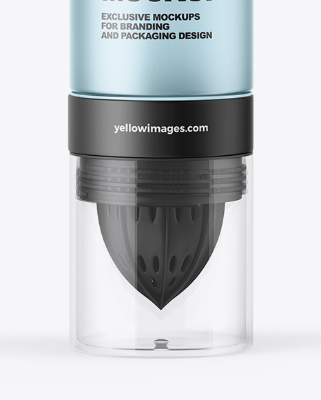 Frosted Glass Water Bottle Mockup