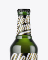 330ml Green Glass Beer Bottle Mockup