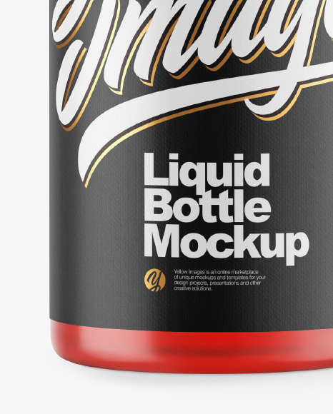 Color Liquid Bottle W/ Box Mockup