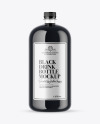 Plastic Bottle With Black Drink Mockup