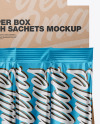 Opened Box w/ 20 Metallic Sachets - Front View