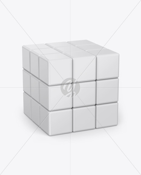Glossy Rubik's Cube Mockup