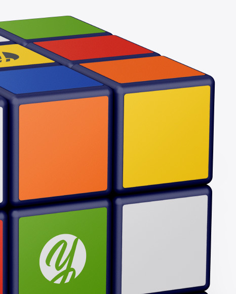 Glossy Rubik's Cube Mockup