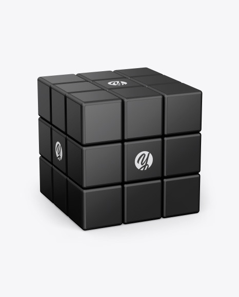 Glossy Rubik's Cube Mockup