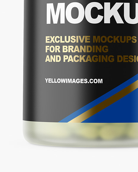 Frosted Pills Jar Mockup