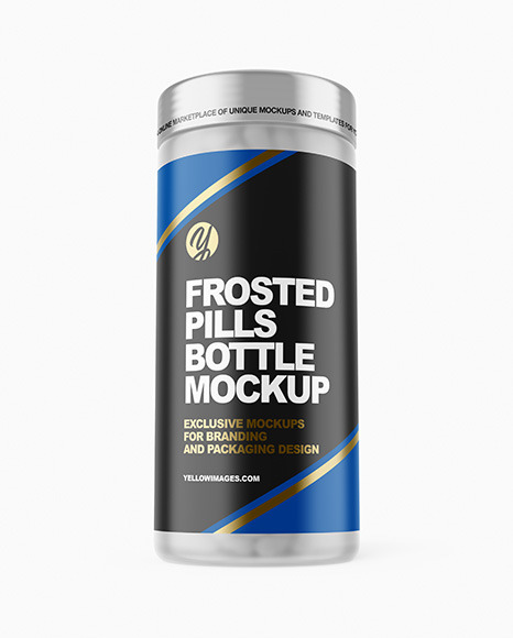 Frosted Pills Jar Mockup