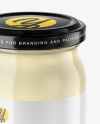 Clear Glass Mayonnaise Sauce Jar Mockup