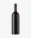 Amber Glass Red Wine Bottle Mockup