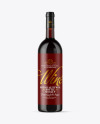 Amber Glass Red Wine Bottle Mockup