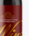 Amber Glass Red Wine Bottle Mockup