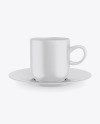 Matte Mug with Plate mockup