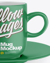 Matte Mug with Plate mockup