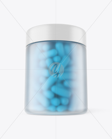 Frosted Pills Jar Mockup